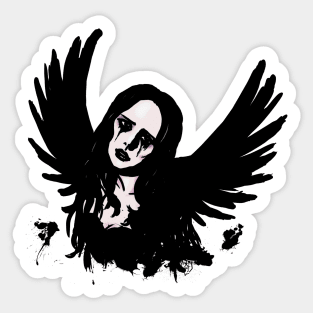 Gothic Angel (purple) Sticker